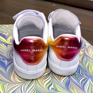 Isabel Marant Beth Mixed Leather Triple-Grip Sneakers